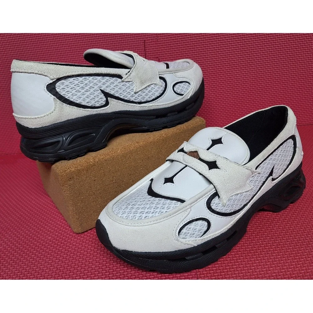 Bravest Studios White Runner Loafers Kross Kountry Slip On-Shoes US Size 10 Mens